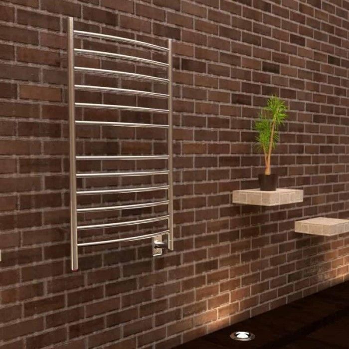 Radiant Large Round Style Towel Warmer with 16 Curved Cross Bars