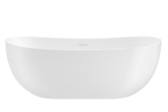 Modern Freestanding Double Slipper with Curving Sides & Thin Rim