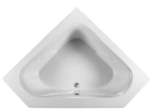 Corner Bath, Triangle Bathing Well, Shown as a Soaking Bath