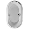 Oval Bath, Center Side Drain, Raised Backrests, Armrests