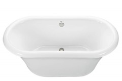 MTI Melinda Freestanding Tub Oval Tub, Center Drain, Rolled Rim
