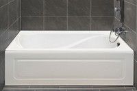 Alcove Petunia Alcove Installation Tub Slid Between 3 Walls