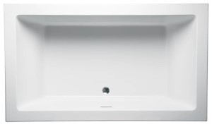 Top View, Flat Rim, Center - Side Drain