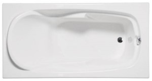 Top View, End Drain, Raised Backrest, Armrests