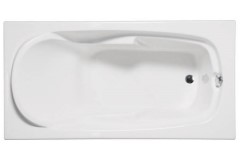 Rectangle Tub, Oval Bathing Area, Armrests, Raised Backrest