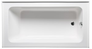 Top View, End Drain & Tile Flange