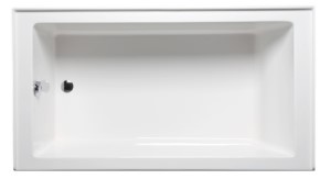 Top View, End Drain & Tile Flange