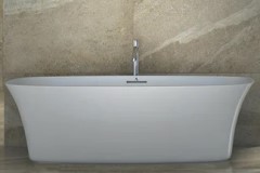 Rectangle Freestanding Tub with Curving Corners and Sides