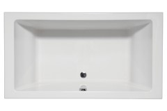 Rectangle Tub, Center Side Drain, Modern, Boxy