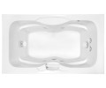 Rectangle Bath, Oval Interior, Center Drain, Armrests