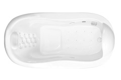 Oval Whirlpool & Air Oval Whirlpool, End Drain, Raised Backrest, Waterfall Spout