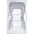 Rectangle, Center Drain Air Tub with Raised Seats