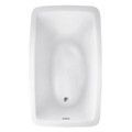 Rectangle Bathtub, Oval Interior, End Drain, Flat Rim