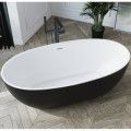 Black, Oval Freestanding Bath