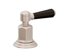 Black Handle, Satin Nickel Faucet