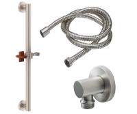 Lever Handle, Grab Bar with Hand Shower Slide & Hose, Round Style