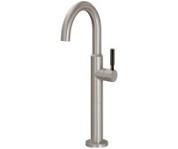 Tall, Curving Spout, Side Lever Control, Black Avalon Handle