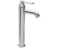 California Faucets Cardiff Vessel Faucet with White Lever Handle