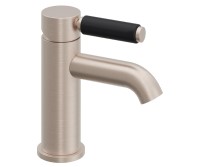 Single Hole Faucet, Top Front Black Post Handle