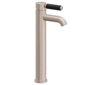 Single Hole Faucet, Top Front Black Post Handle