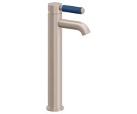 Single Hole Faucet, Top Front Blue Post Handle