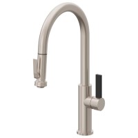 Black Blade Handle, High Spout, Squeeze Handle Pull-down Spray