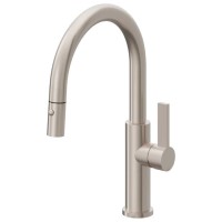 Blade Handle, Low Spout, Push Button Pull-down Spray