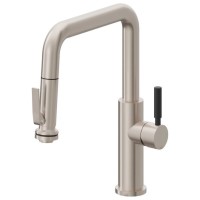 Black Stick Handle, Modern Squared Spout, Squeeze Handle Trigger