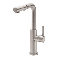 Corsano Post Handle, Modern Flat Spout, Pull-out Spray