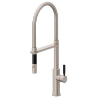 Spring Spout, Button Trigger, Black Stick Handle