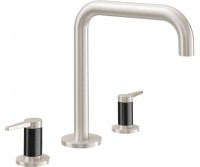 Tub Faucet Quad Spout, Lever Handles, Carbon Fiber Column