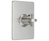 Rectangle Plate Shower Control, Cross Handle