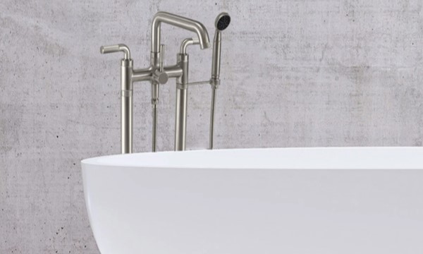 Descanso Freestanding Tub Faucet, Two Post with Hand Shower