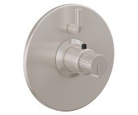 Round Trim Plate, Rivulet Handle, 1 Smaller Control