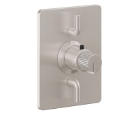 Rectangle Trim Plate, Pinstripe Handle, 2 Smaller Controls