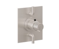 Square Trim Plate, Rivulet Handle, 2 Smaller Controls