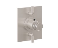 Square Trim Plate, Rivulet Intaglio Handle, 2 Smaller Controls