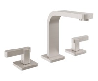Metal Lever Handle Sink Faucet, Curving Square Style Spout