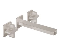 2 Handle Wall Sink Faucet, Metal Cross Handles