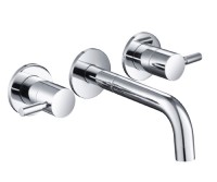 Flusso 100.2450 Round Wall Mount Tub Filler with Two Handles