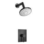 Square Pressure Balance Control and Wall Mount Showerhead