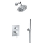 Rectangle Pressure Balance Control with Diverter, Hand Shower & Wall Showerhead