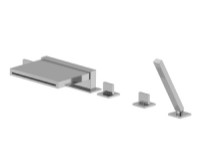 Flusso 160.2420CF Waterfall Spout, 160 Handles, Hand Shower & Diverter