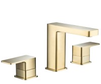 Flusso 196.200 Square Style Widespread Faucet, Satin Brass