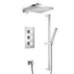 Thermostatic Control, Hand Shower on Bar and Rain Showerhead