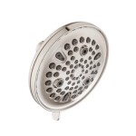 Small, Round Shower Head with Black Jets