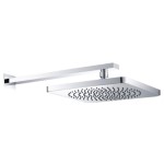Square Shower Head with Square Wall Mount Arm