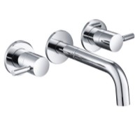 Flusso 100.1950 Wall 8-inch Sink Faucet, Round Styling