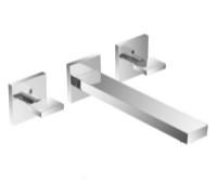 Flusso 160.2450 Square Wall Mount Tub Filler with Two Handles