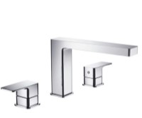 Flusso 196.2410 Roman Tub Filler with Rectangular Spout & Handles